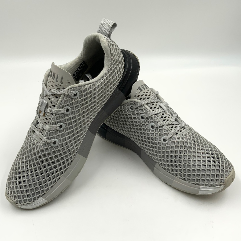 NOBULL Grey Mesh Grid Athletic‎ Training Sneakers Women US 7.5 EUR 38.5